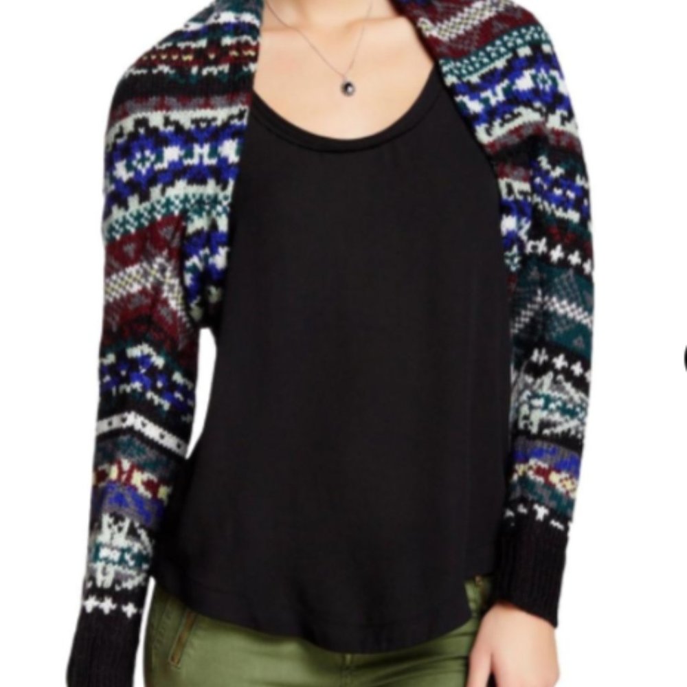 Free people shrug cropped knit sweater